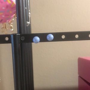 Gray ball stud earrings